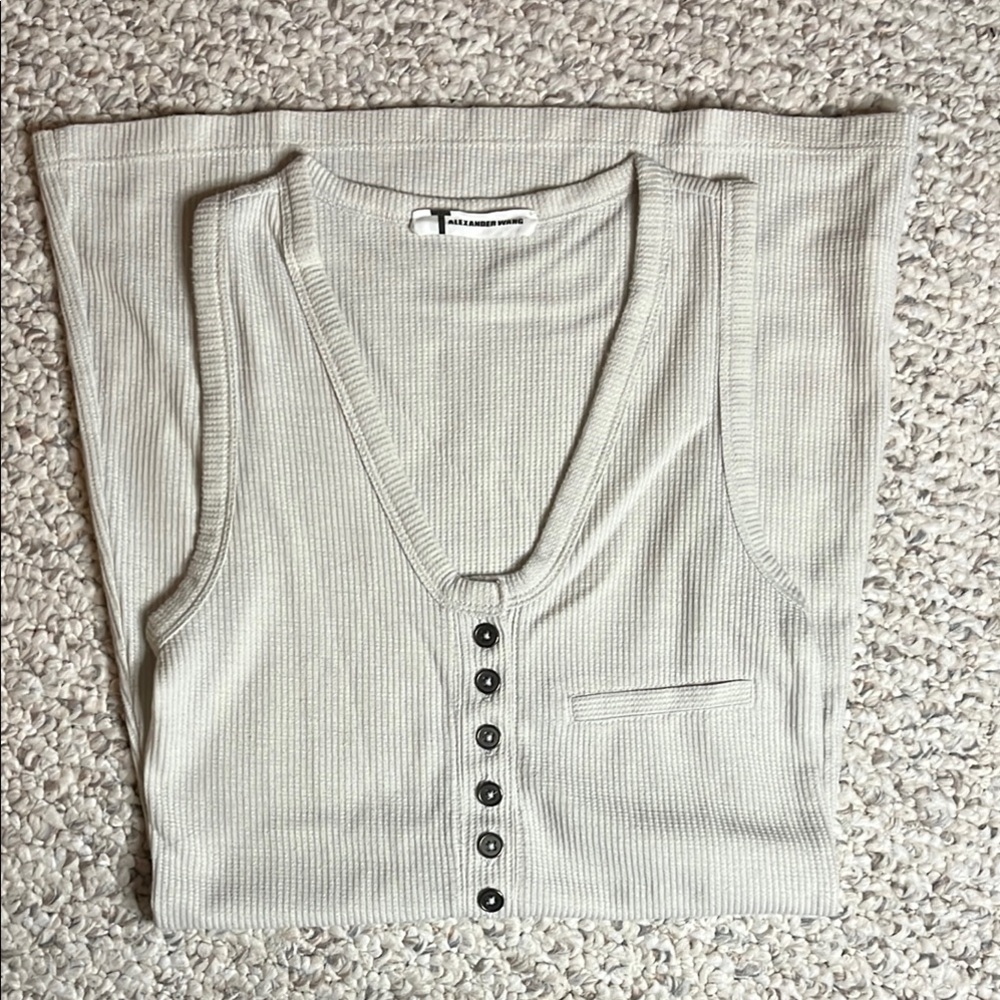 T By Alexander Wang Women's Long Ribbed Sleeveless Top
